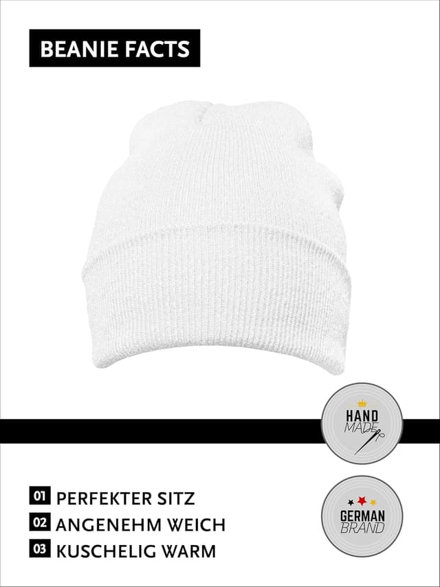 Detalle de DonDon Mütze Wintermütze Beanie für Herren & Damen – klassisches Design