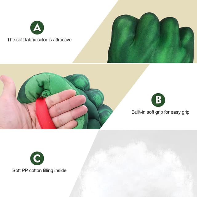 Detalle de HOUSN Gants de héros en peluche pour enfants (28 cm) : jouet cosplay façon boxe