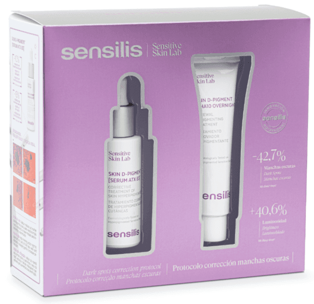 Detalle de Sensilis Skin D‑Pigment Sérum 30 ml + AHA10 Overnight 15 ml