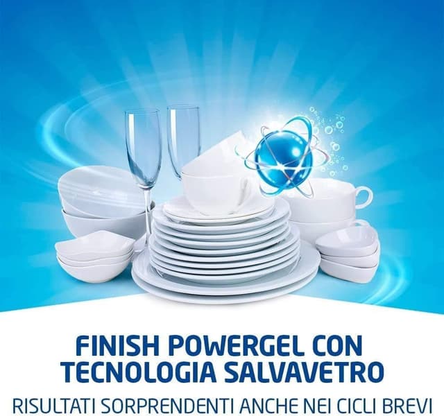Detalle de Finish Powergel Detersivo Lavastoviglie 0% (gel) — pacco da 7 bottiglie da 30 lavaggi