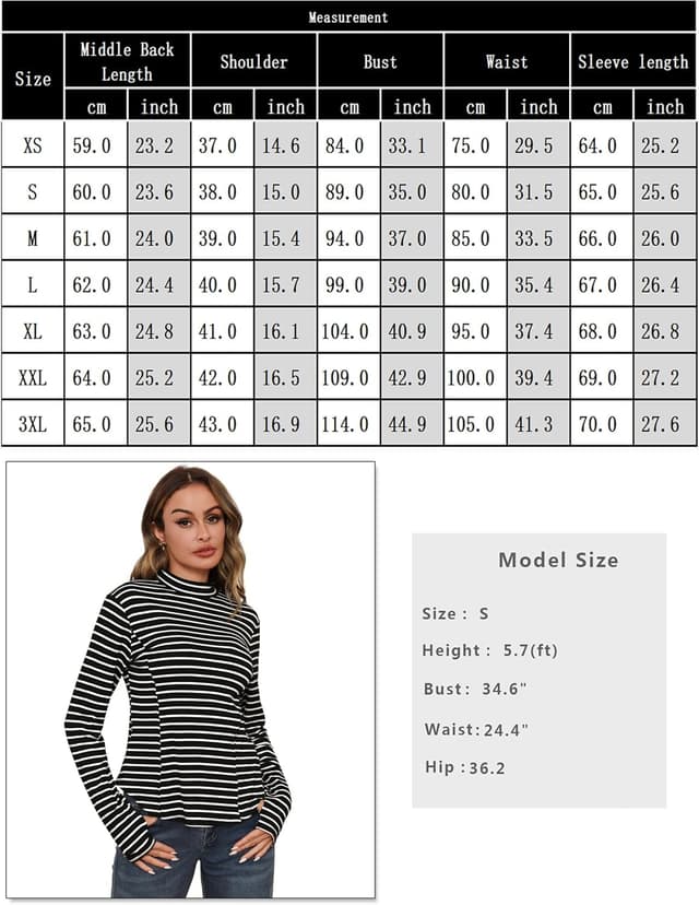 Detalle 2 de T-Shirt femme Terecey manches longues en coton épais : sous-vêtement thermique à col montant