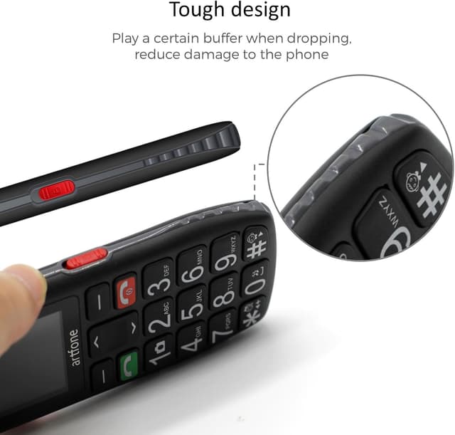 Detalle 1 de artfone C1 Nero telefono cellulare senior