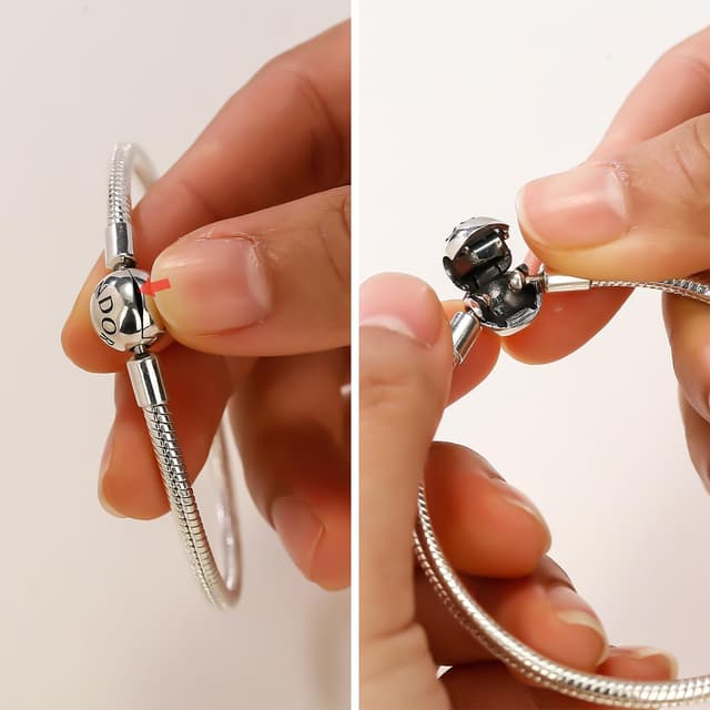 Detalle 2 de ZHUOMOT Charm Armband 925 Silber 17 cm