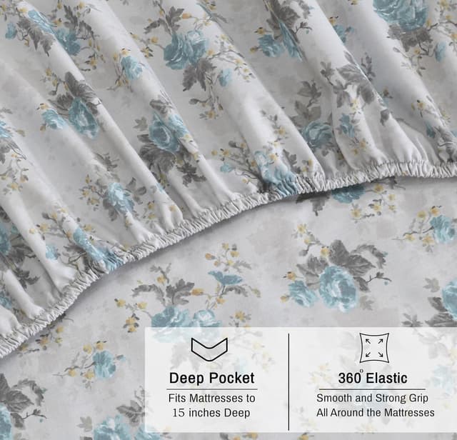 Thumbnail 6 de RUVANTI 100% Organic Cotton Percale Sheets (Twin XL) – GOTS Certified 3-Piece Set, Deep Pocket 15”