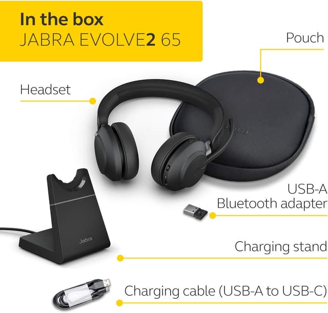 Detalle 2 de Jabra Evolve2 65 Auriculares Inalámbricos Bluetooth USB-A