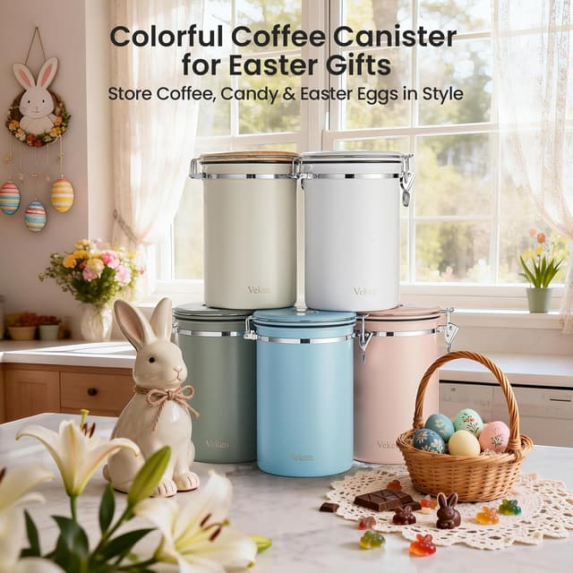 Detalle 2 de Veken 39 OZ Coffee Canister airtight storage
