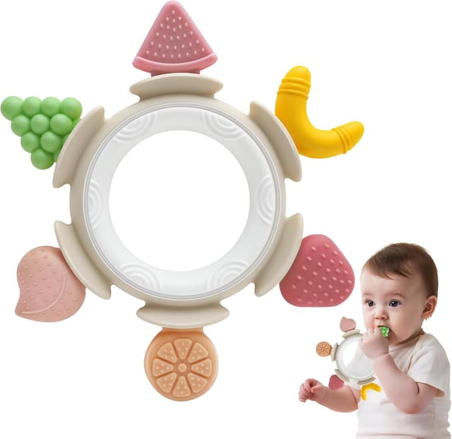 Detalle de Silicone Fruit Teething Ring for 0–12 months