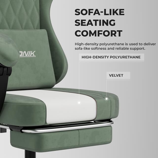 Thumbnail 6 de NIONIK Gaming Stuhl für Ergonomie grün