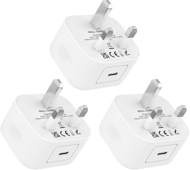 Detalle de iPhone USB C charger 20W 3 pack
