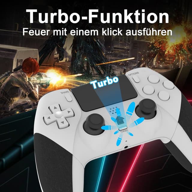 Thumbnail 3 de Shiptree Wireless Controller PS4 Gamepad mit Gyro und Turbo