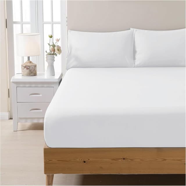 Detalle de Egyptian cotton fitted sheet 300 TC 150x200cm