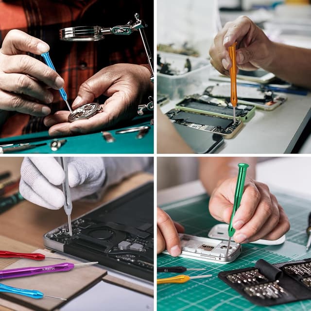 Detalle de MULWARK 8pc Mini Screwdriver Set (Magnetic Torx Precision Kit) for Electronics, Watches & Eyeglasses