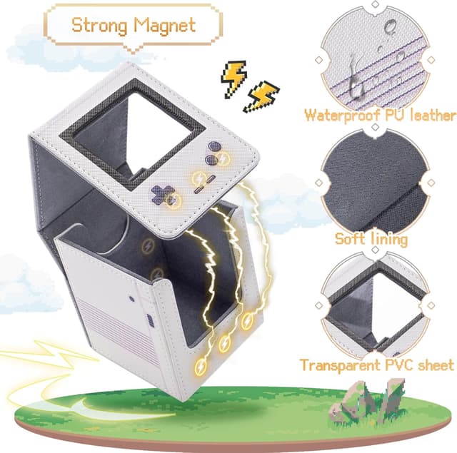 Detalle de Venssu Retro Gaming Console MTG deck box with commander display (MTG/TCG, yellow)