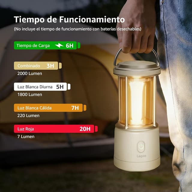 Thumbnail 2 de Lepro Linterna de Cámping 2000 LM