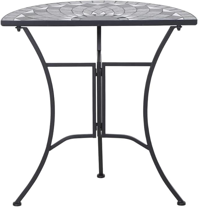 Detalle de Siena Garden Como Tisch, klappbar in matt-schwarz/dunkelgrau