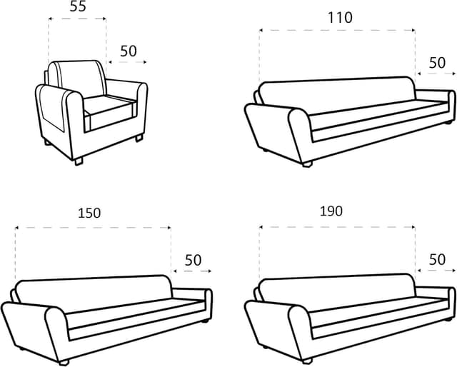 Thumbnail 7 de Textilhome Geometric Circus Funda Sofá 3 Plazas, Protector Gris