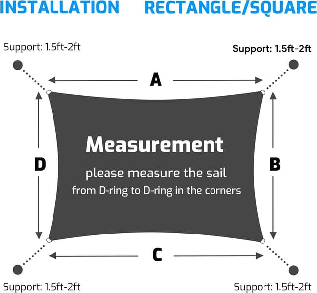Detalle de Tenda a vela rettangolare swift 2x3 m in HDPE beige, permeabile e con protezione UV
