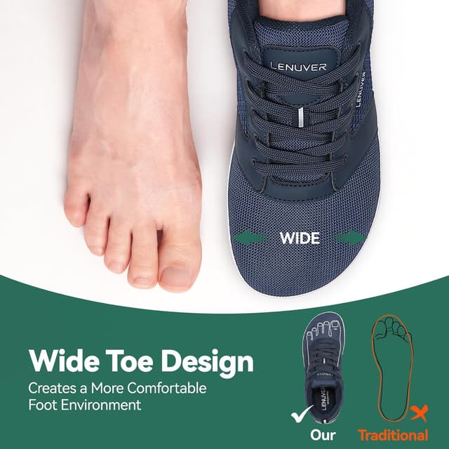 Detalle 2 de gitzing barefoot shoes Wide Toe Zero-drop trail trainers (unisex)