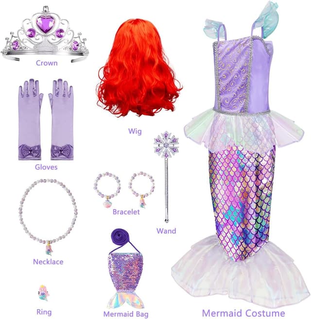 Thumbnail 3 de Meland Mermaid Costume 3-10 ๐งโ