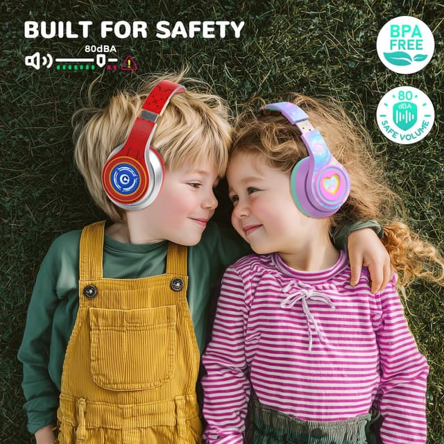 Detalle 2 de iClever Noise Cancelling Bluetooth Kopfhörer Kinder 47 Stunden