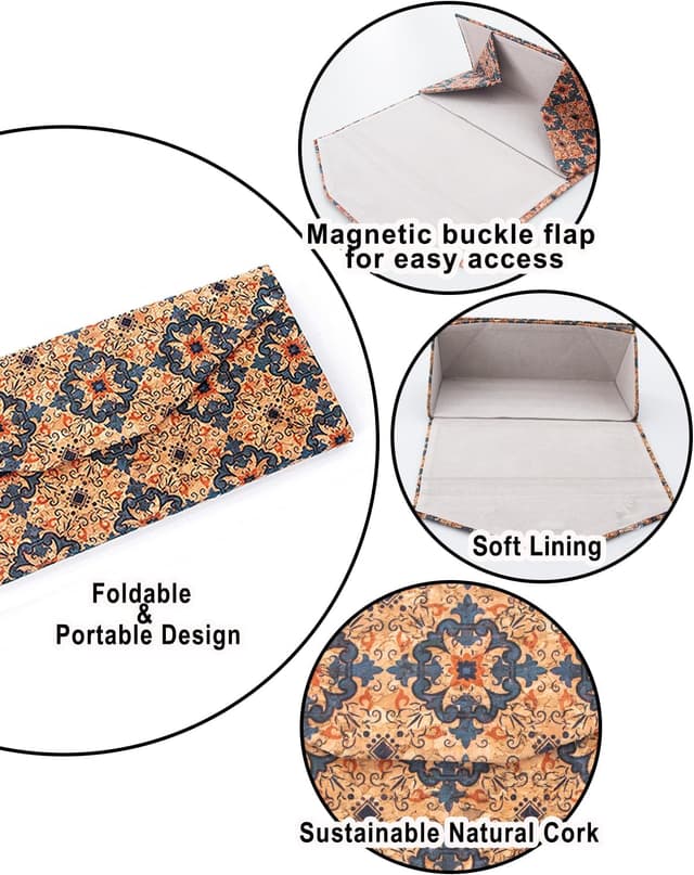 Thumbnail 4 de Boshiho Brillenetui veganes Korkformat 16×7×6 cm