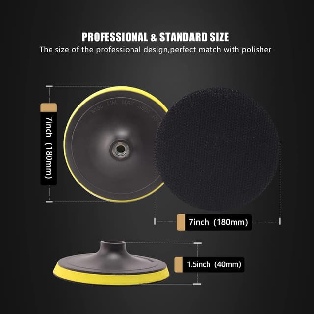 Detalle 2 de Lammfell Polierset 180 mm mit M14