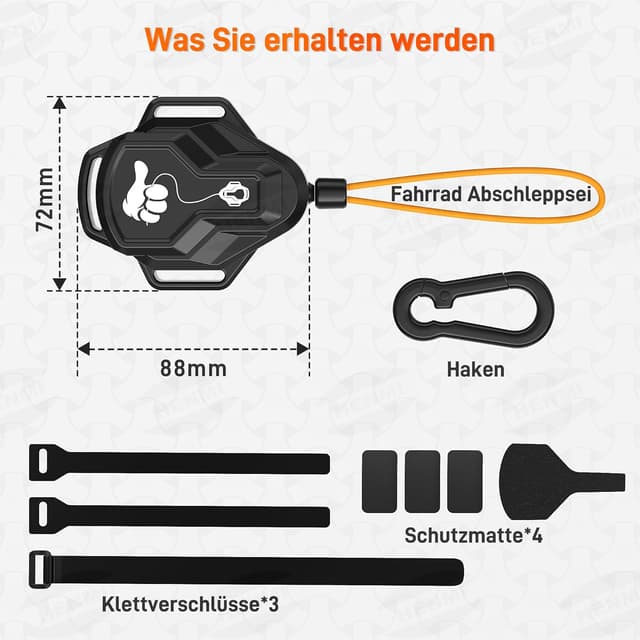 Thumbnail 5 de HENMI Abschleppseil Fahrrad 2,5 m 100 kg