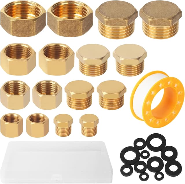 Detalle de Messing Rohrdichtungs Stopfen 16er Set