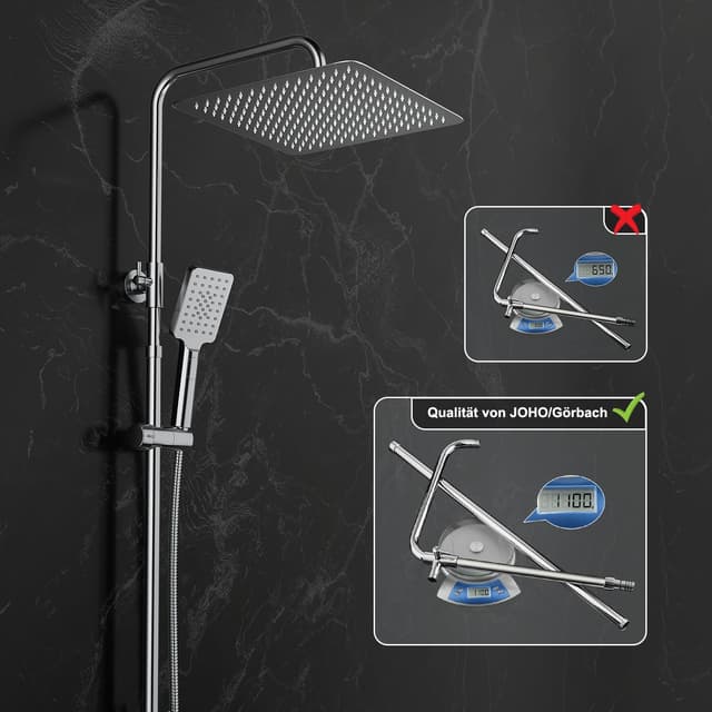 Thumbnail 3 de JOHO 304 Conjunto Ducha 30x30 cm Acero Inoxidable