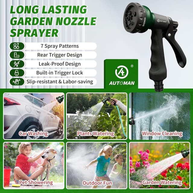 Thumbnail 3 de AUTOMAN Hose Pipe Spray Gun 7 Patterns