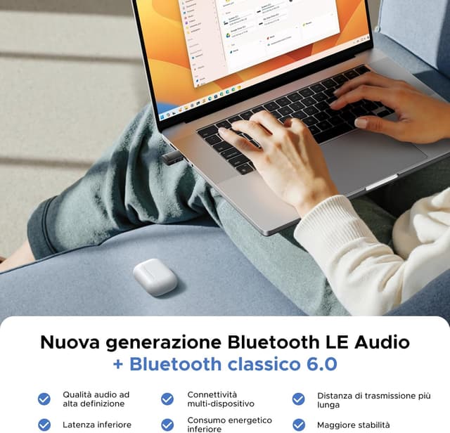 Thumbnail 2 de UGREEN LE Audio USB C Trasmettitore Bluetooth 6.0
