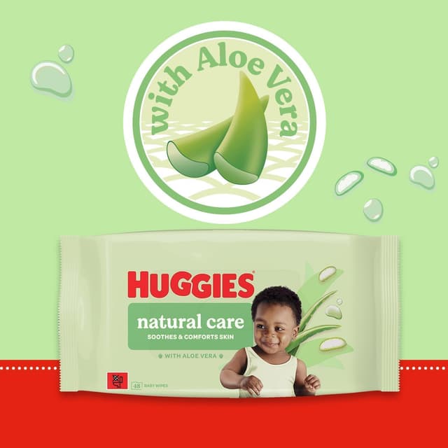 Detalle 2 de Huggies Natural Care baby wipes 480 pack