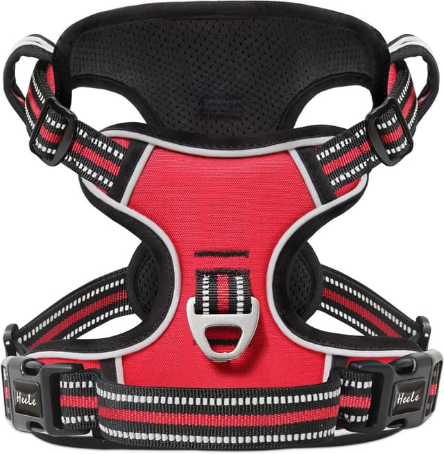 Thumbnail 6 de HEELE Small Dog No-Pull Harness with Reflective Strips, Soft Handle and Adjustable Straps (Pink, S)