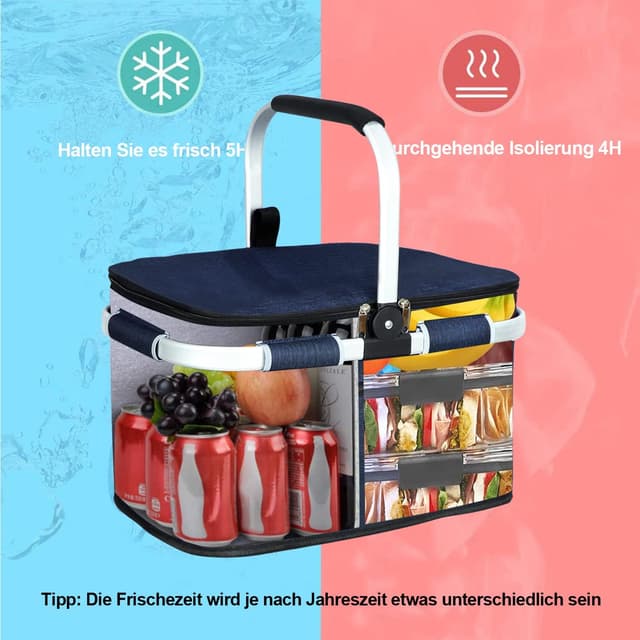 Detalle de ABIUBIU 35 l Kühltasche Einkaufskorb