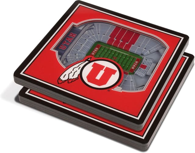Detalle de YouTheFan NCAA 3D StadiumView Coasters (4 x 4) — 3D stadium drink coasters