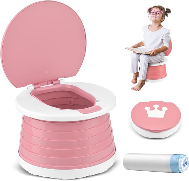 Detalle de Pot de Toilette Portable Bébé 1-3 ans Rose