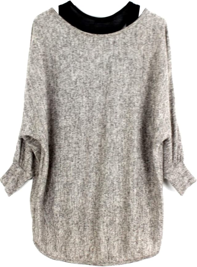 Detalle de Emma & Giovanni Oversize Pullover (2er-Set) für Damen – Pullover & Tank-Top Style mit Loose Fit