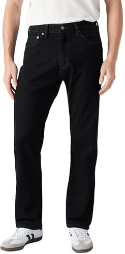 Detalle de Levi’s 505 Regular Fit para hombre en negro (Black) 32W / 30L