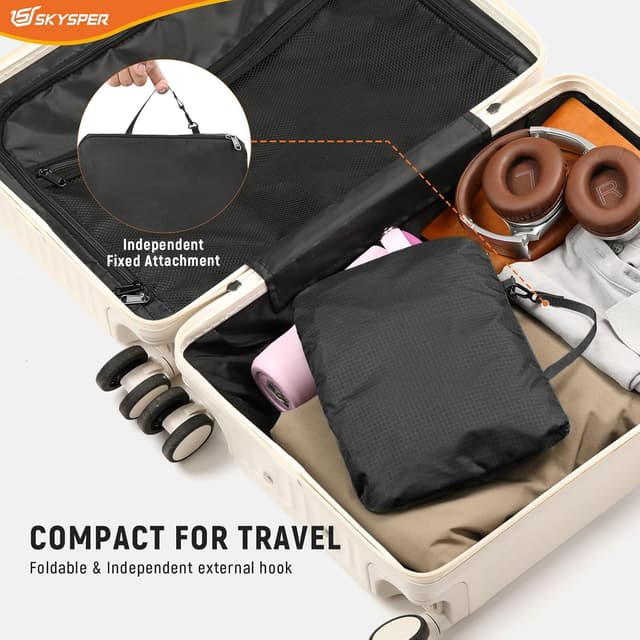 Detalle de SKYSPER Zaino pieghevole antifurto con protezione RFID da 20L