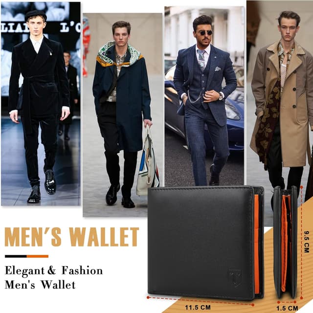 Thumbnail 4 de TEEHON Wallet Slim RFID blocking wallet, 11-card