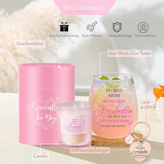 Thumbnail 2 de Geschenke für Freundin Weingläser 480ml