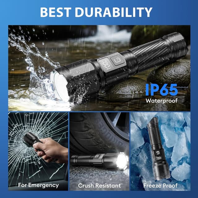 Thumbnail 4 de GEARLITE Taschenlampe LED Zoom IP65 2 Stück