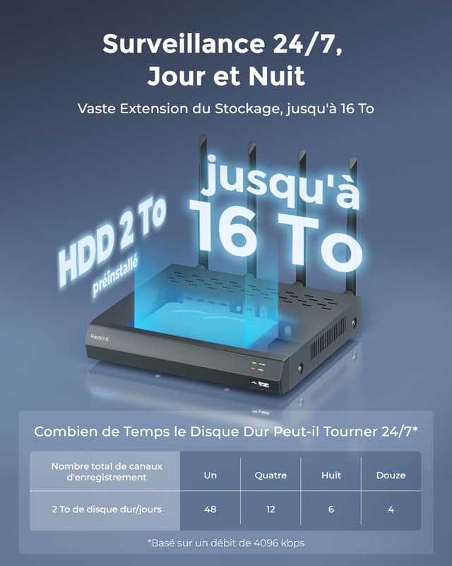 Thumbnail 3 de Reolink RLN12W NVR Wi‑Fi 6 2 To