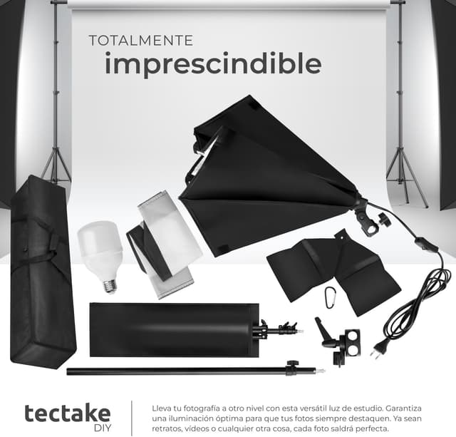 Thumbnail 6 de tectake Kit iluminación estudio 2 focos