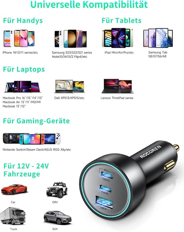 Thumbnail 6 de Rocoren Zigarettenanzünder USB C 165W