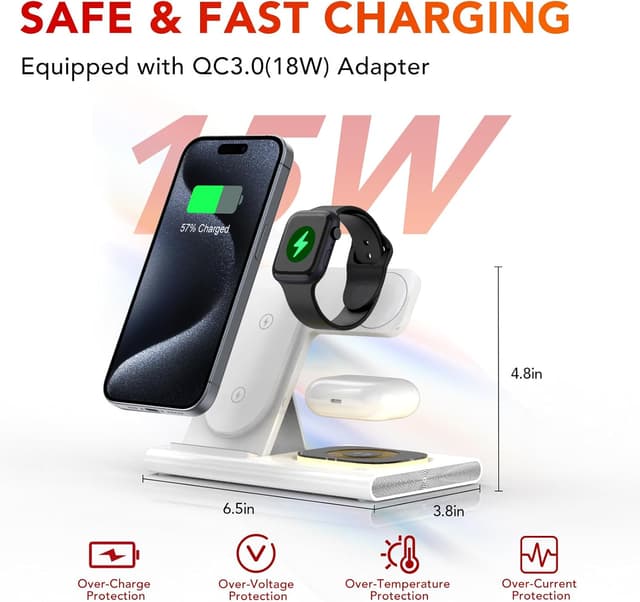 Thumbnail 4 de Aresh 3-in-1 Foldable Charging Station 15W