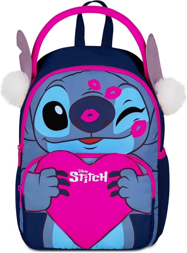 Detalle de Seven Lilo & Stich Kinderrucksack – Mini-Rucksack für Kinder ab 3 Jahren, violett-blau