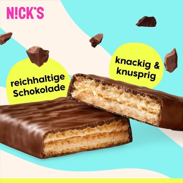 Thumbnail 3 de NICKS Protein Wafer Riegel Chocolate 198 kcal