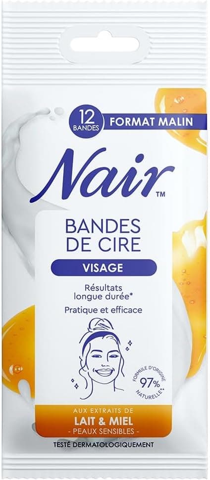 Detalle de NAIR Bandes de cire visage 12 đź’„