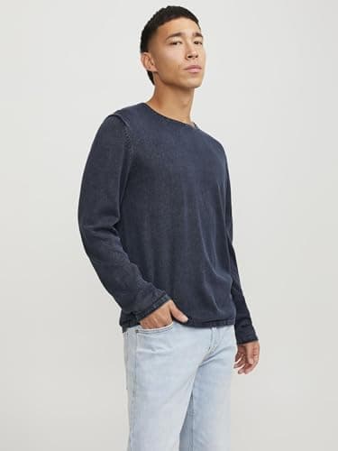 Thumbnail 1 de Jack & Jones Jjeleo Knit Crew Neck L azul marino